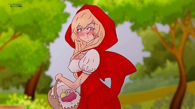 little red riding hood scolded a freak who pounded a tree and let him know a woman's figure !Hentai comic Parody !